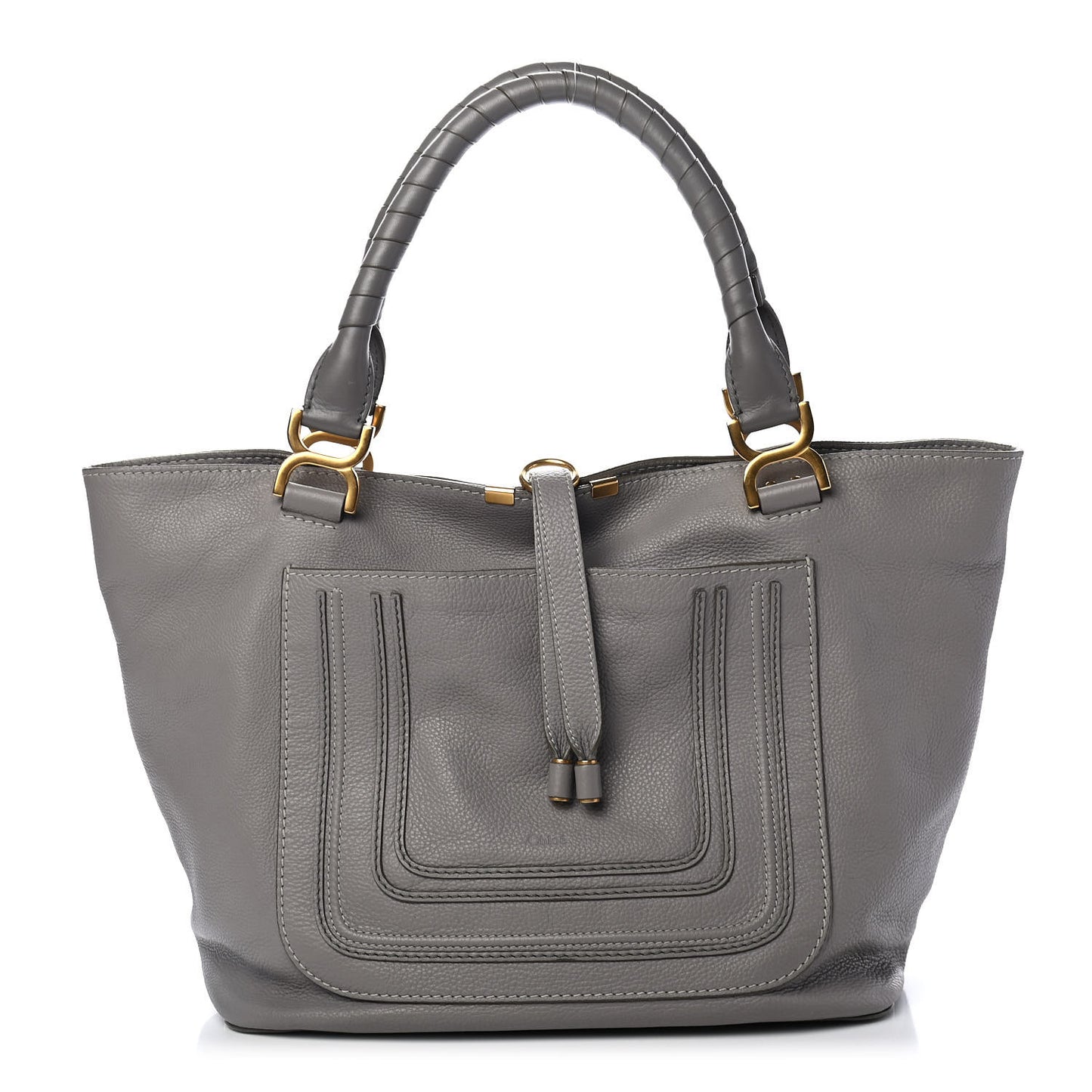 Calfskin Large New Marcie Tote Cashmere Grey