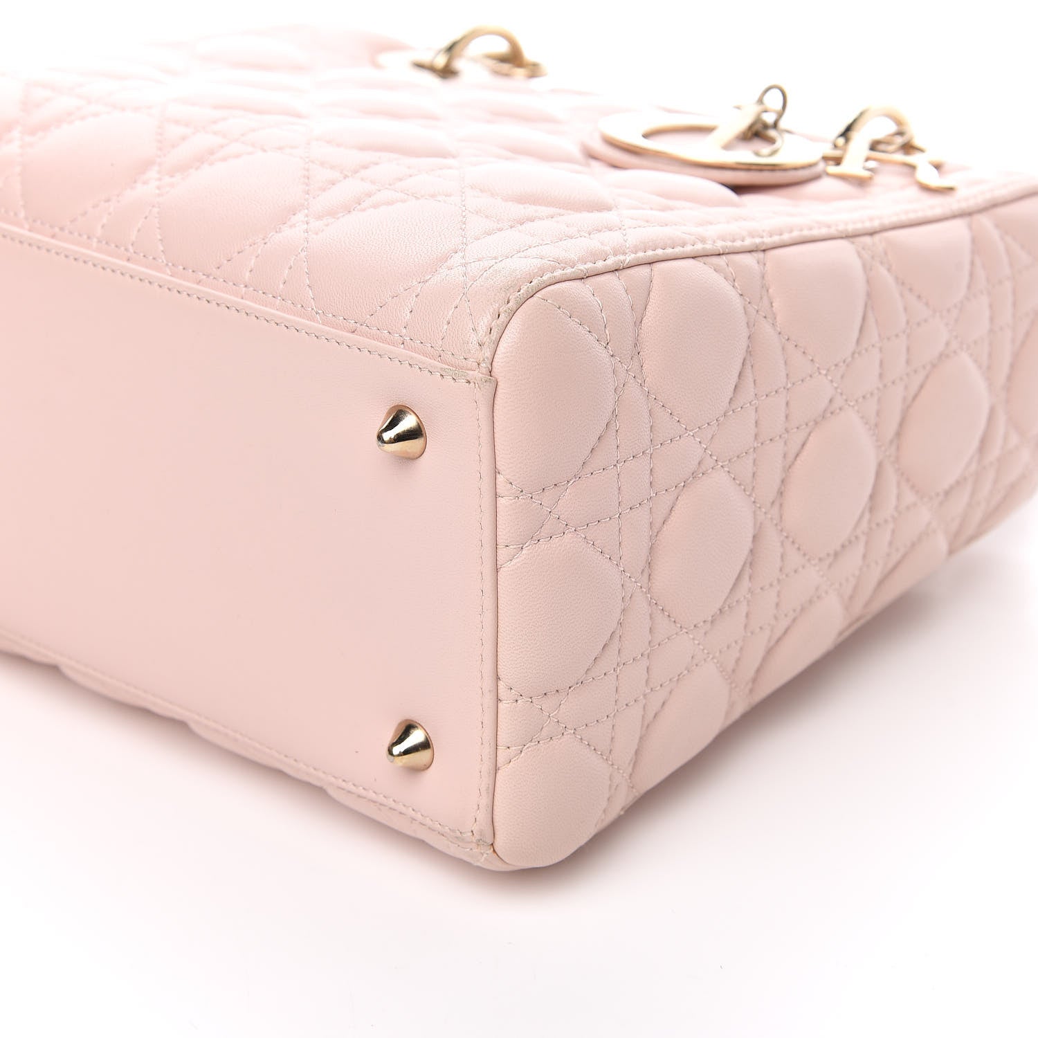 Christian Dior Lambskin Cannage Medium Lady Dior Light Pink 9 of 16
