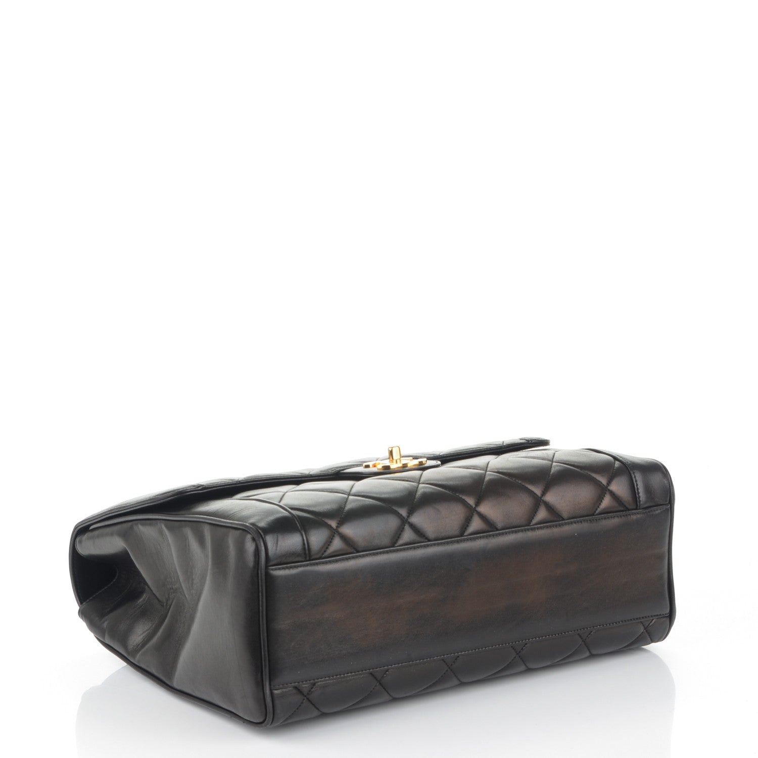 Chanel Lambskin Quilted Jumbo Kelly Flap Black 4 of 8