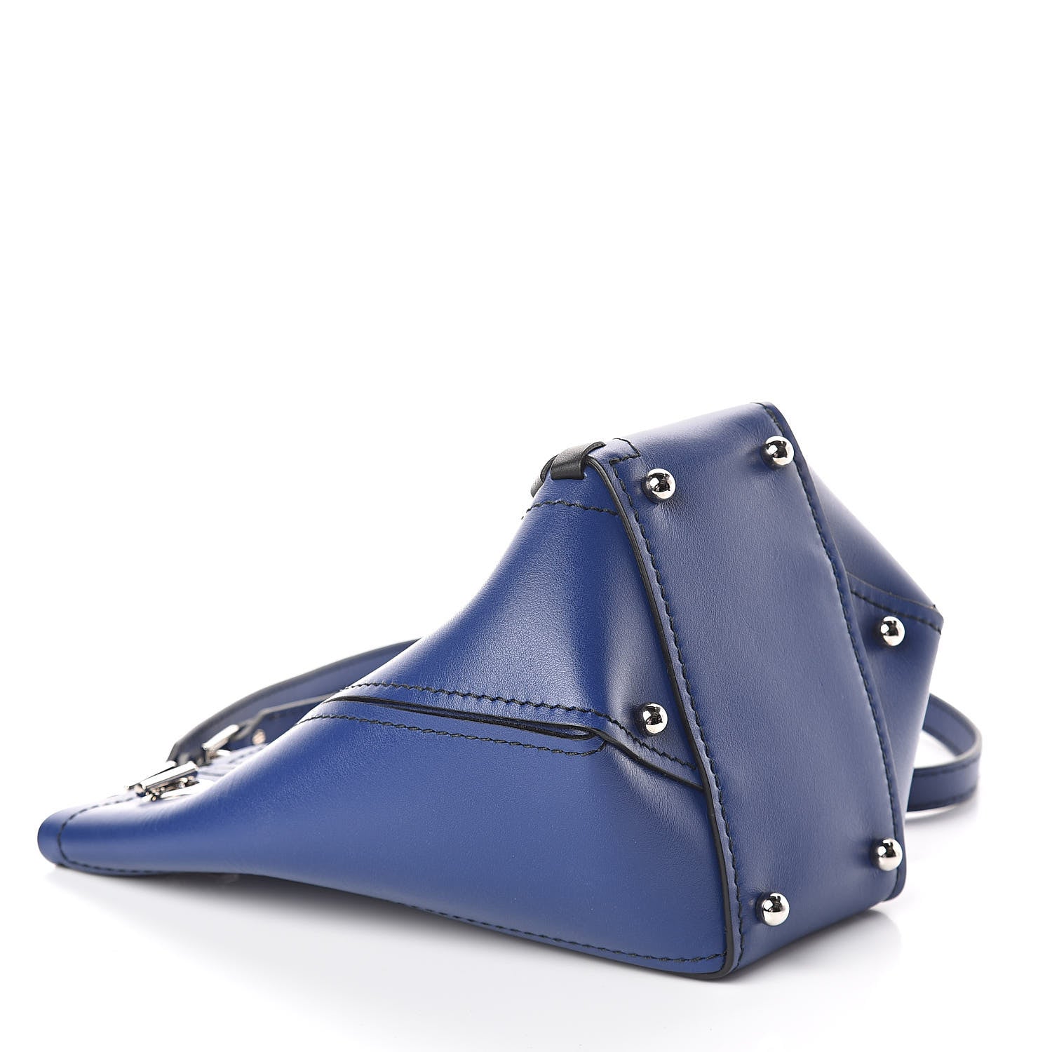 Proenza Schouler Smooth Calfskin Mini Hex Bucket Bag Lapis 4 of 8