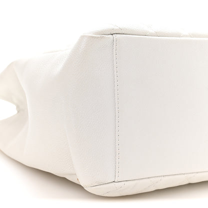Chanel Caviar Quilted Grand Shopping Tote GST White 9 of 11