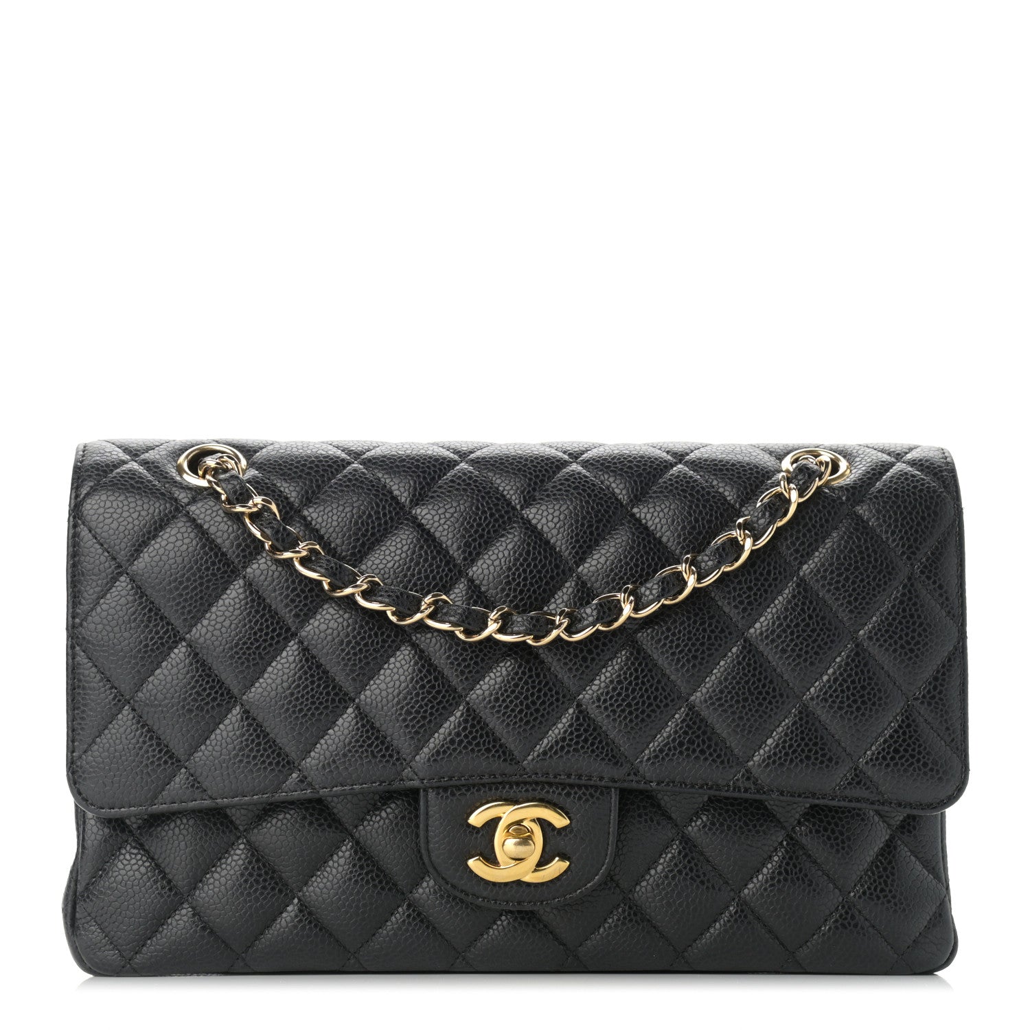 Chanel Caviar Quilted Medium Double Flap Black 1 of 10
