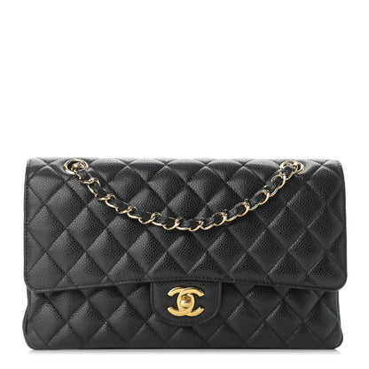 Chanel Caviar Quilted Medium Double Flap Black 1 of 10
