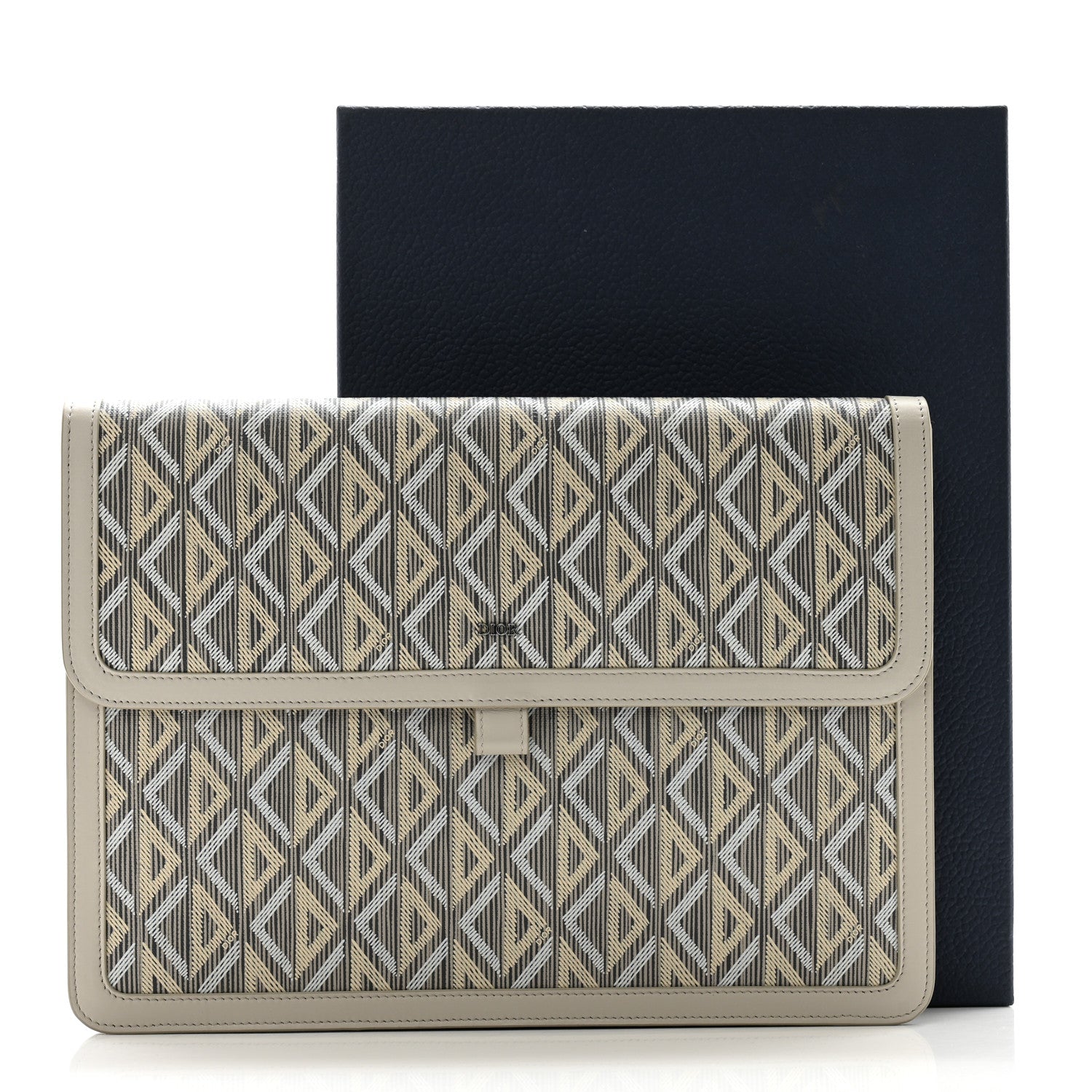 Christian Dior Coated Canvas CD Diamond Hit The Road A4 Case Gray 8 of 8
