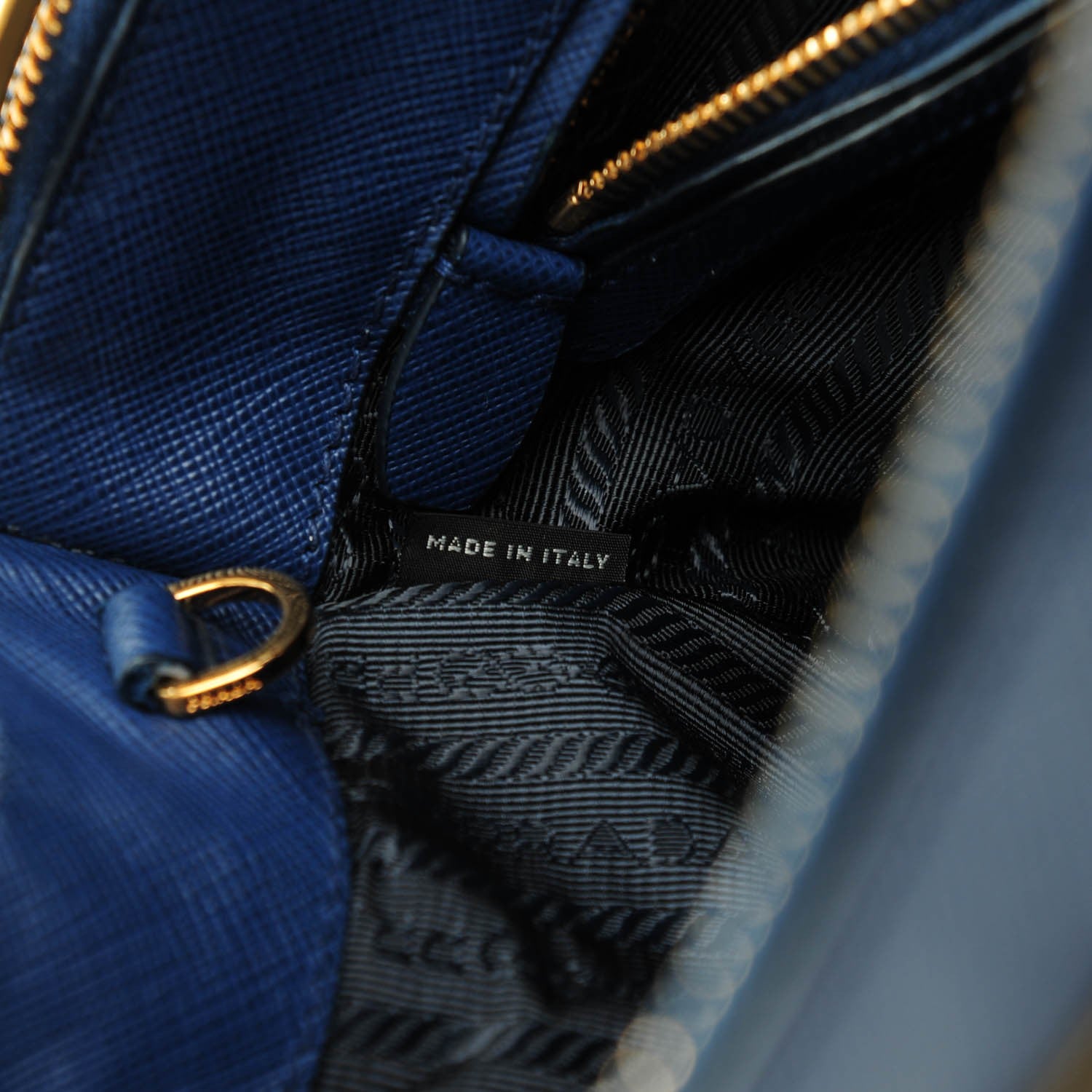 Prada Saffiano Small Galleria Double Zip Tote Bluette 8 of 8
