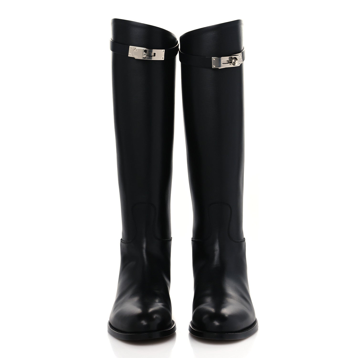 Hermes Box Kelly Jumping Boots 38.5 Black 4 of 8