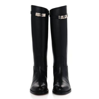 Hermes Box Kelly Jumping Boots 38.5 Black 4 of 8