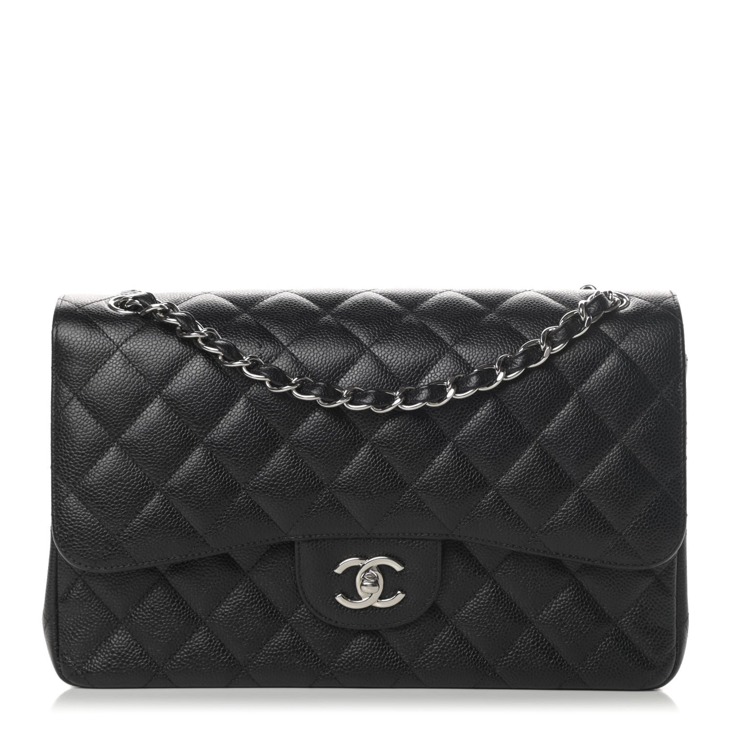 Chanel Caviar Quilted Jumbo Double Flap Black 1 of 16
