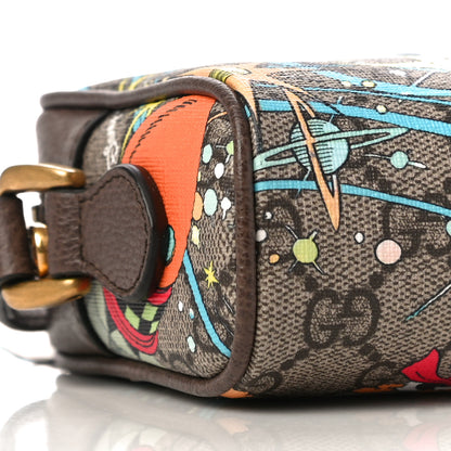 Gucci X DISNEY GG Supreme Monogram Donald Duck Interlocking G Shoulder Bag Beige Multicolor New Acero 9 of 10