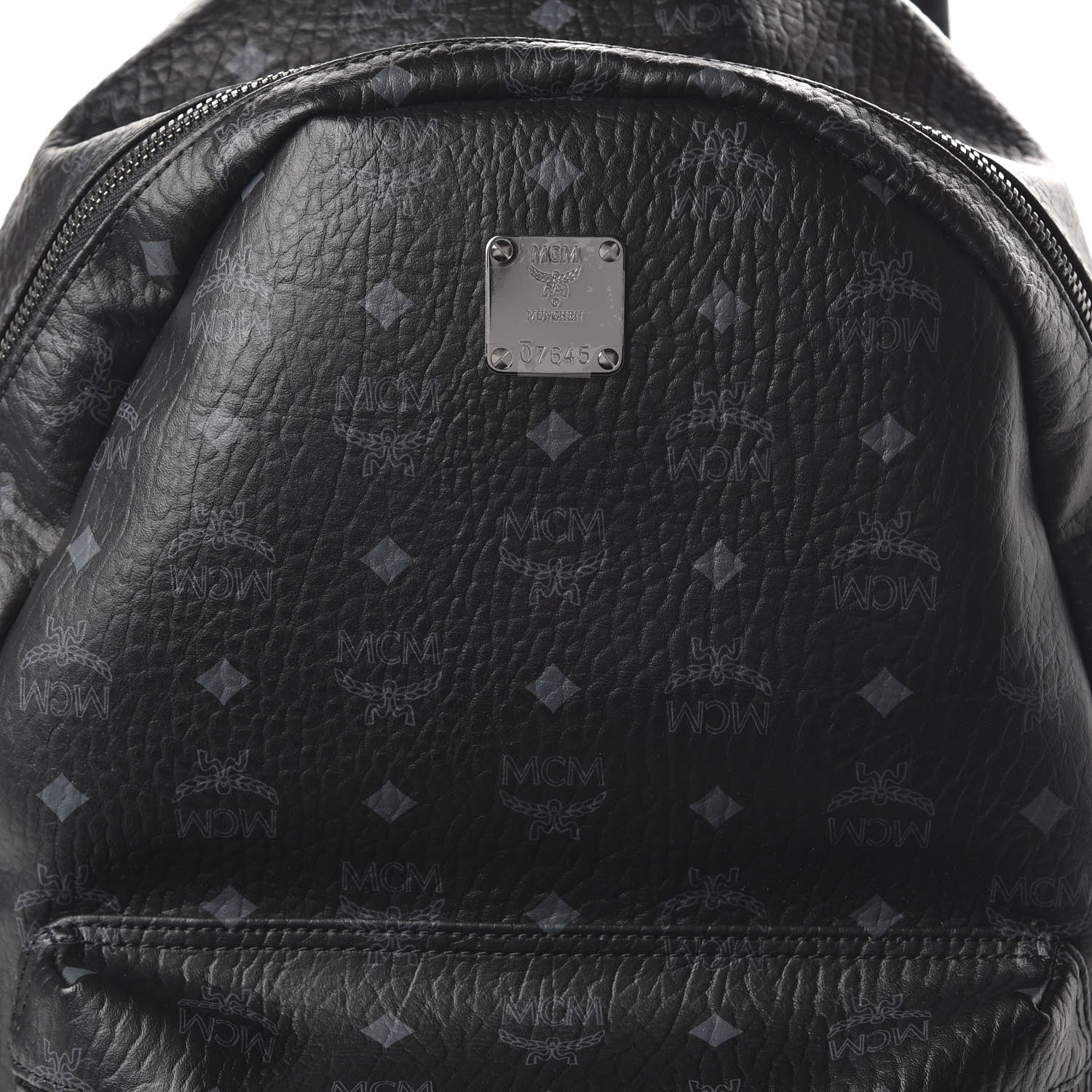 MCM Visetos Medium Side Studs Stark Backpack Black 8 of 8