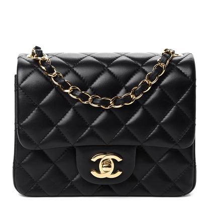 Chanel Lambskin Quilted Mini Square Flap Black 1 of 11