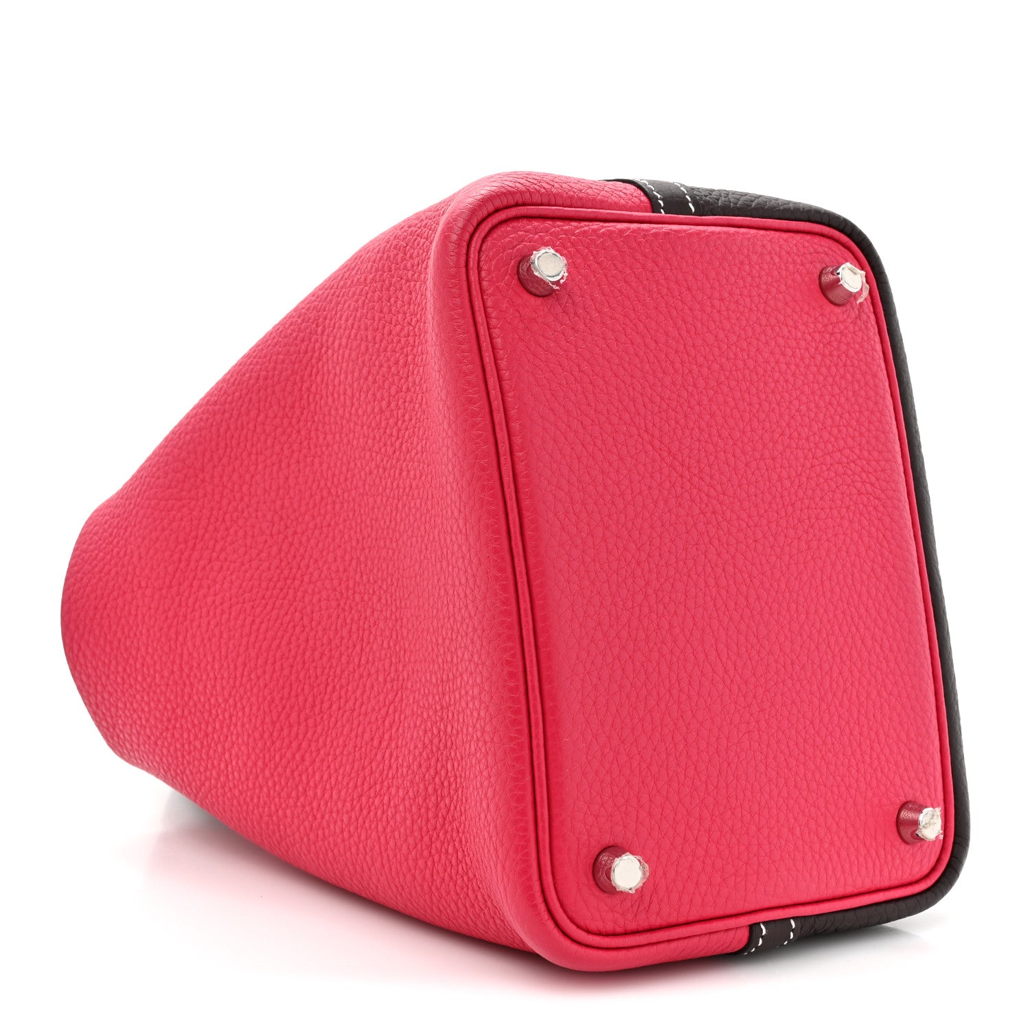 Hermes Taurillon Clemence Casaque Picotin Lock 18 PM Rouge Sellier Framboise 4 of 10