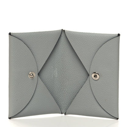 Hermes Evercolor Calvi Card Case Bleu Glacier 5 of 10