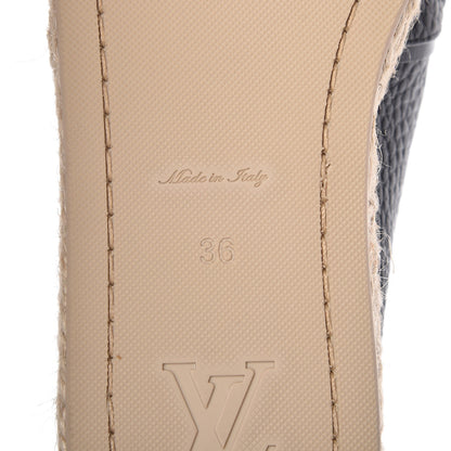 Louis Vuitton Calfskin Tropical Bloom Espadrille Flat 36 Black 6 of 9