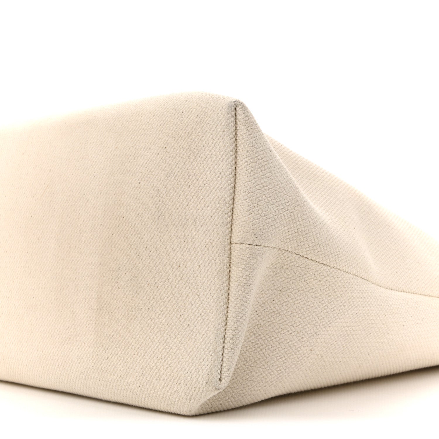 Celine Canvas Calfskin Horizontal Cabas Natural Tan 10 of 14