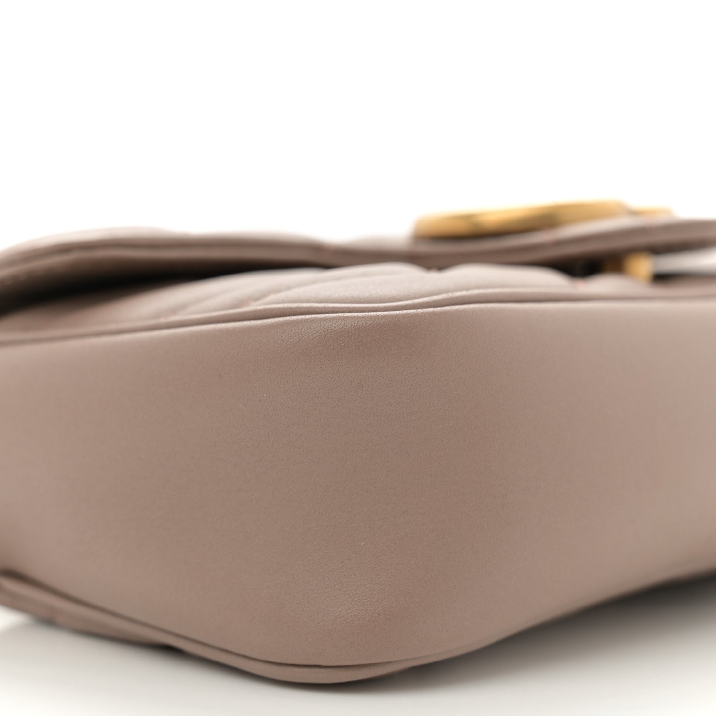 Calfskin Matelasse Super Mini GG Marmont Shoulder Bag Porcelain Rose