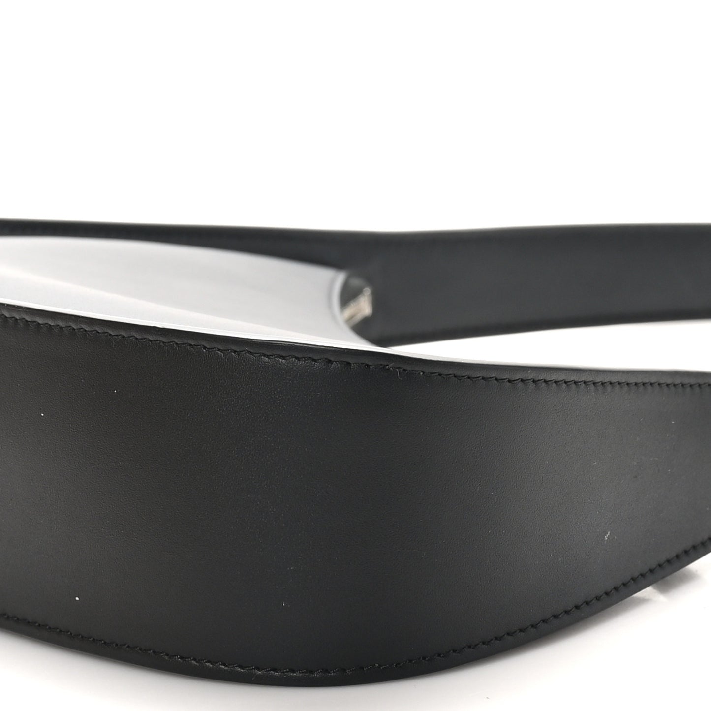 Smooth Calfskin Half Moon Shoulder Bag Black