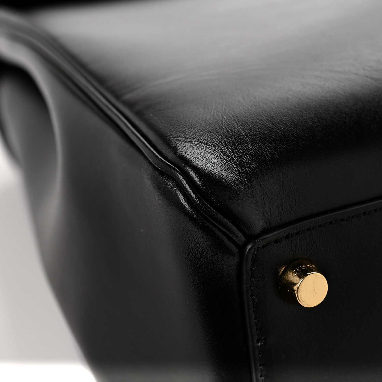 Celine Satinated Calfskin Medium 16 Top Handle Bag Black 10 of 12