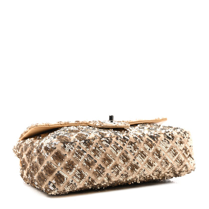 Chanel Sequin Quilted Medium Single Flap Gold 4 of 12