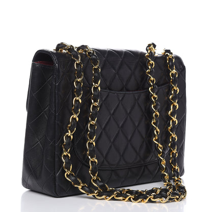 Chanel Lambskin Quilted XL Jumbo Single Flap Black 3 of 18