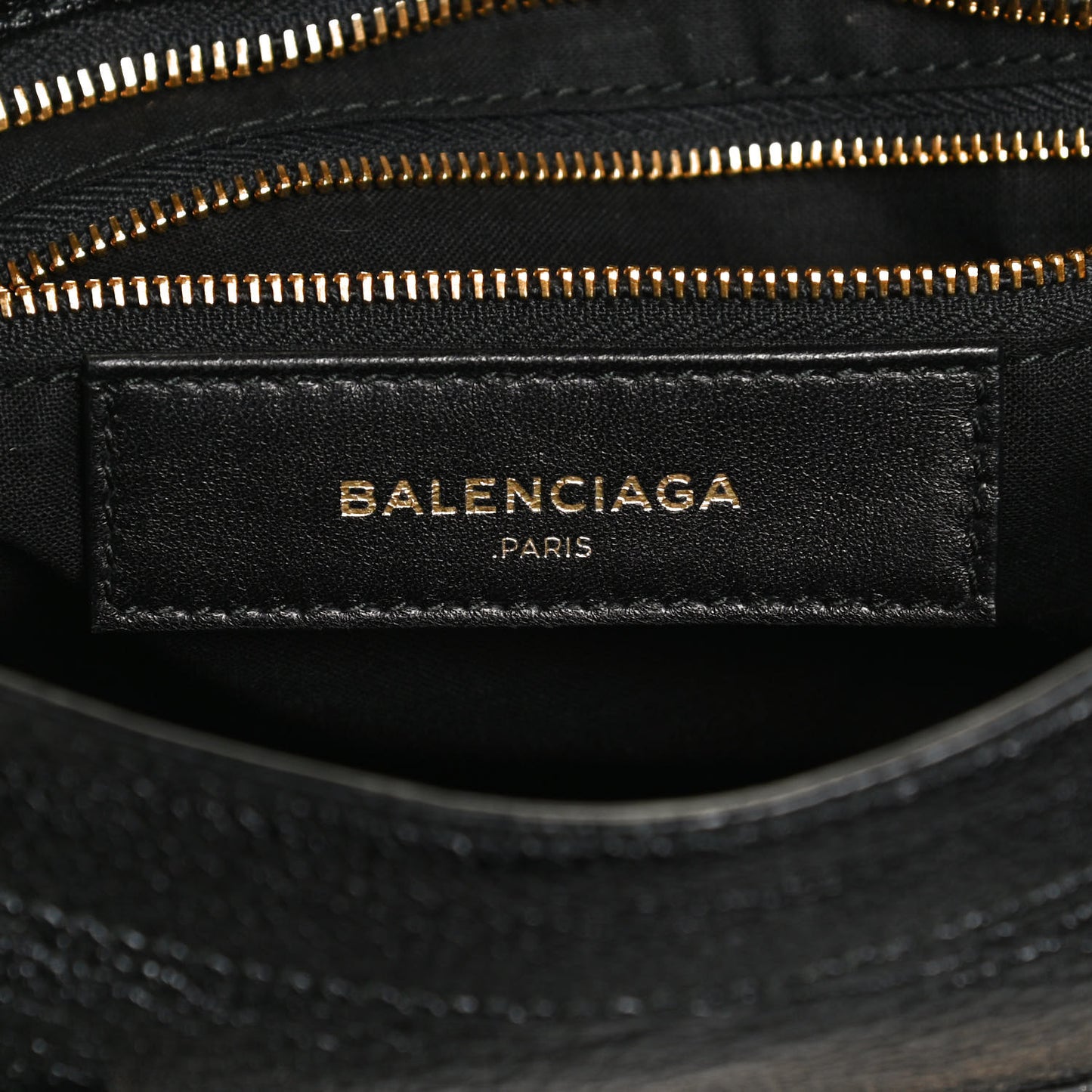 Chevre Gold Metallic Edge Hardware S City Black