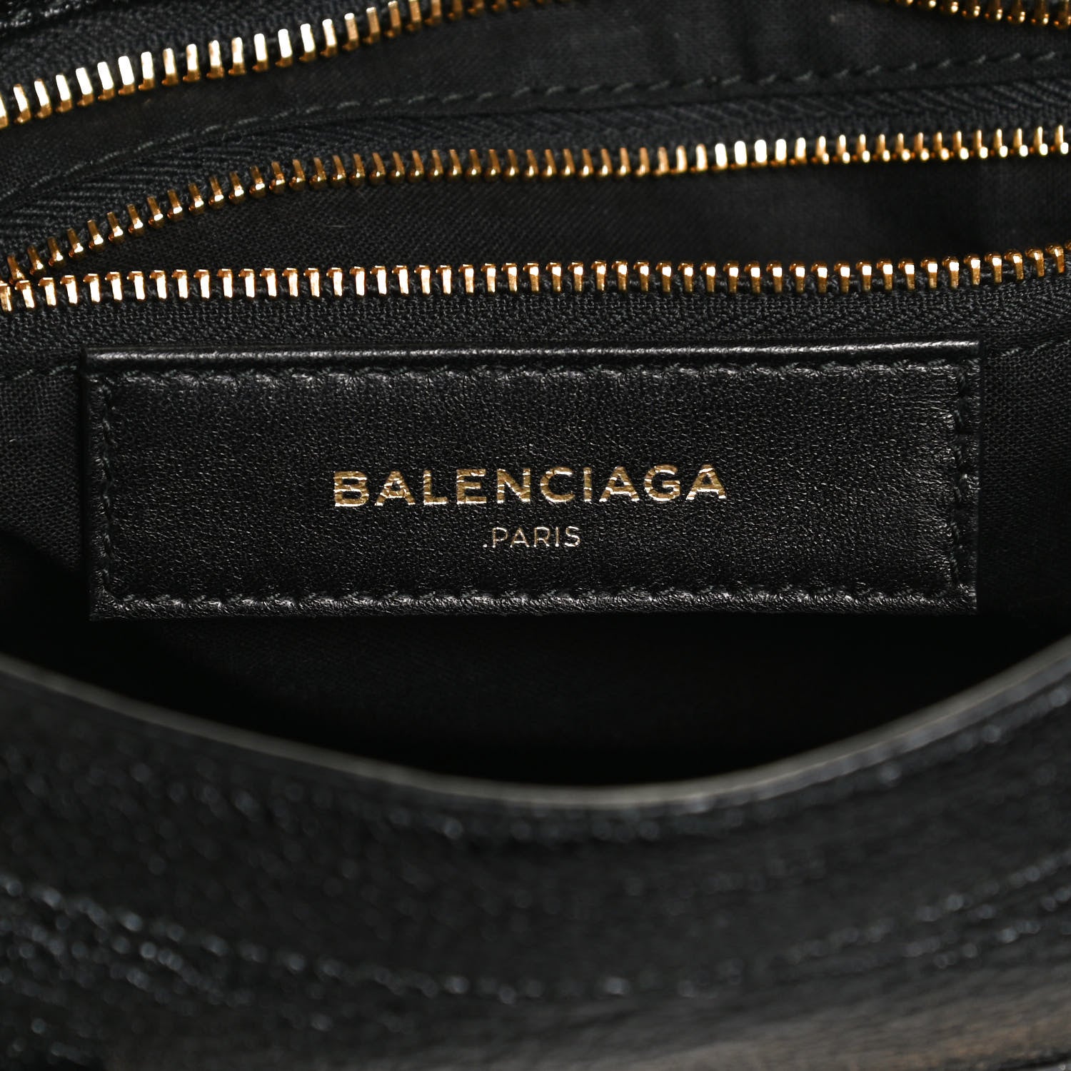 Balenciaga Chevre Gold Metallic Edge Hardware S City Black 5 of 11