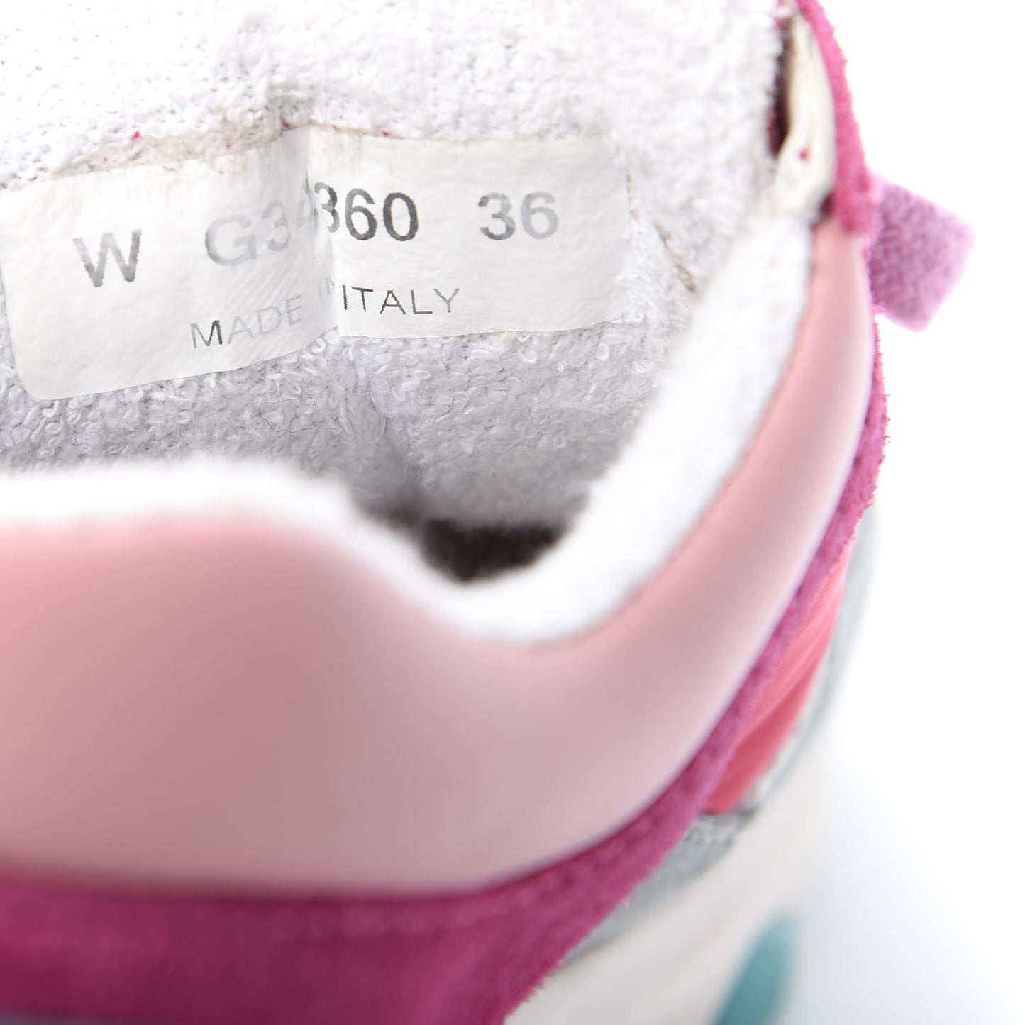 Nylon Calfskin Suede Womens CC Sneakers 36 Fuchisa Pink