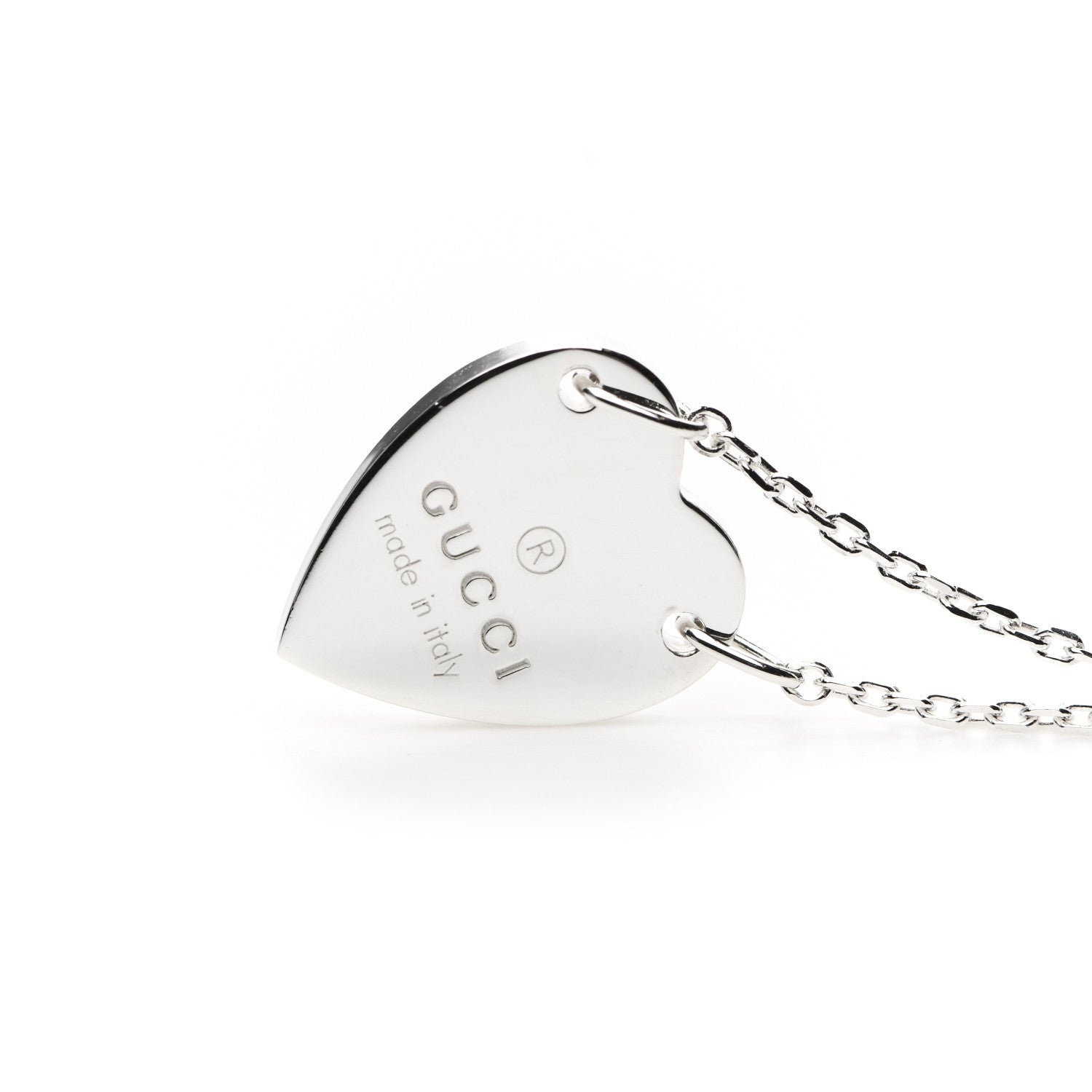 Gucci Sterling Silver Trademark Heart Bracelet 4 of 4