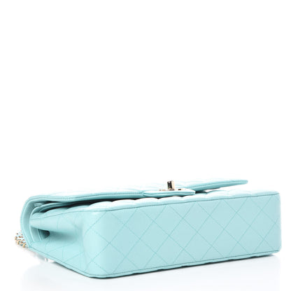 Chanel Caviar Quilted Medium Double Flap Light Blue 4 of 10