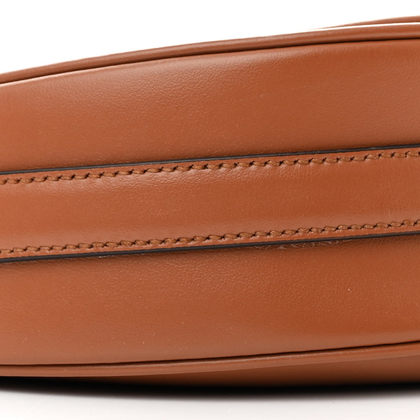 Soft Calfskin Arque Shoulder Bag Cognac