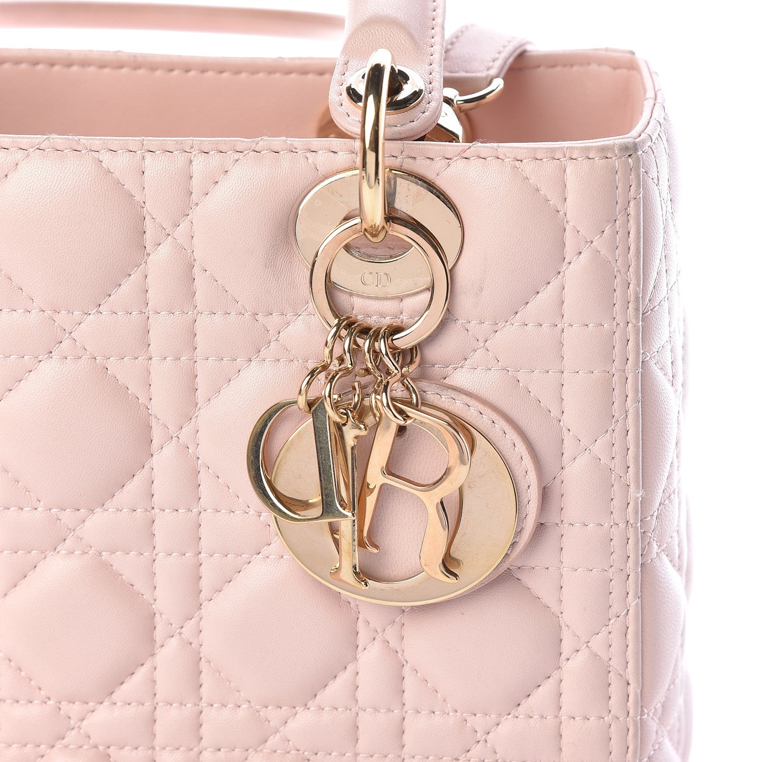 Christian Dior Lambskin Cannage Medium Lady Dior Light Pink 10 of 10