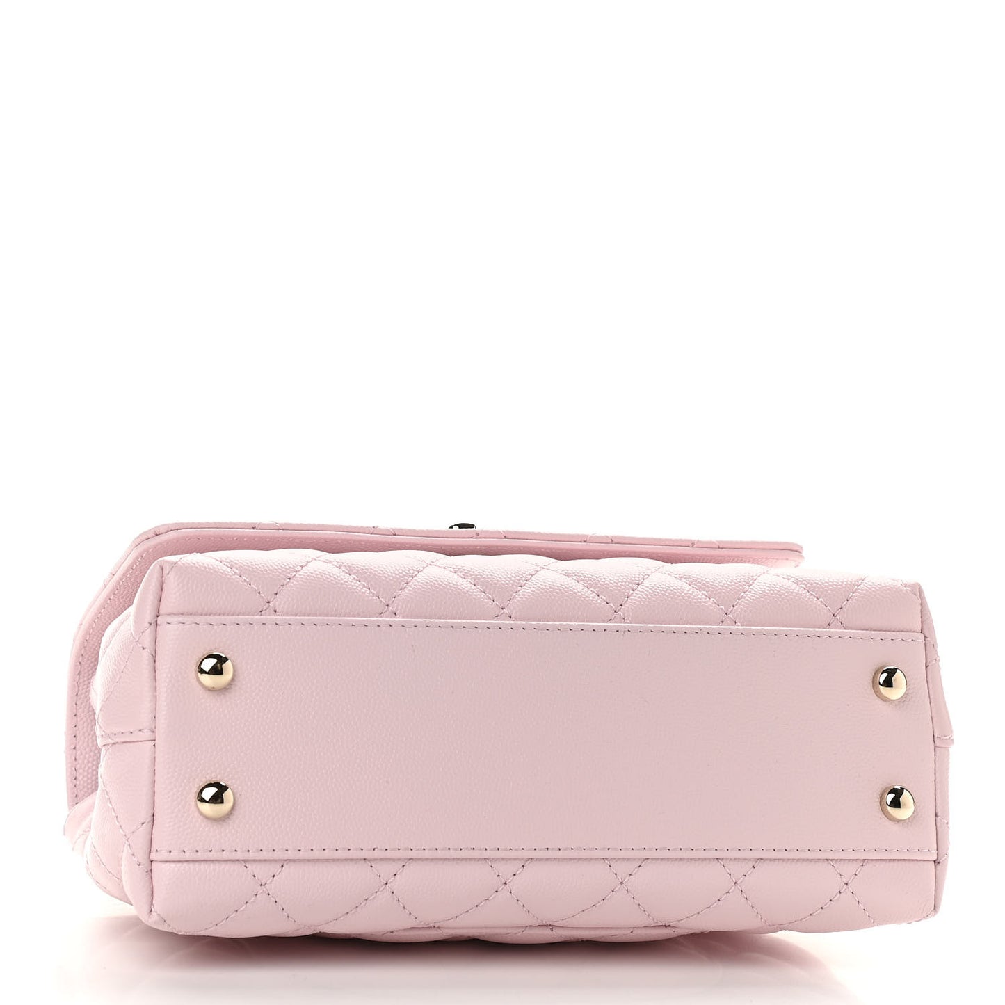 Caviar Quilted Mini Coco Handle Flap Light Pink