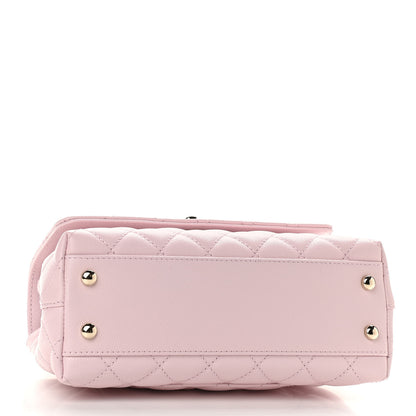Chanel Caviar Quilted Mini Coco Handle Flap Light Pink 4 of 9