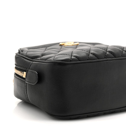 Chanel Calfskin Quilted CC Small Vanity Case Black 9 of 10