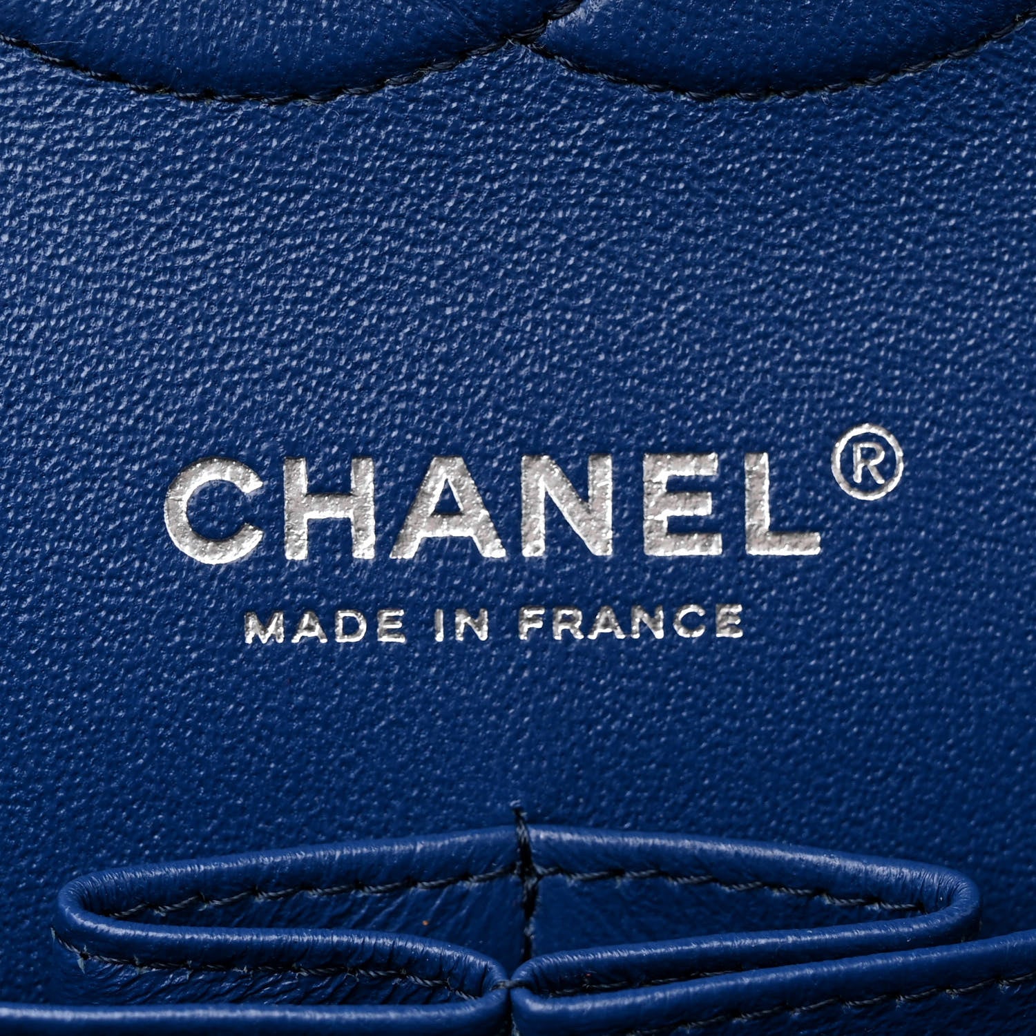 Chanel Caviar Quilted Medium Double Flap Blue 6 of 10
