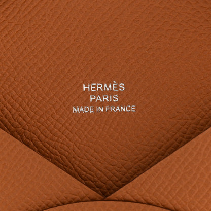 Hermes Epsom Calvi Card Case Gold 6 of 8