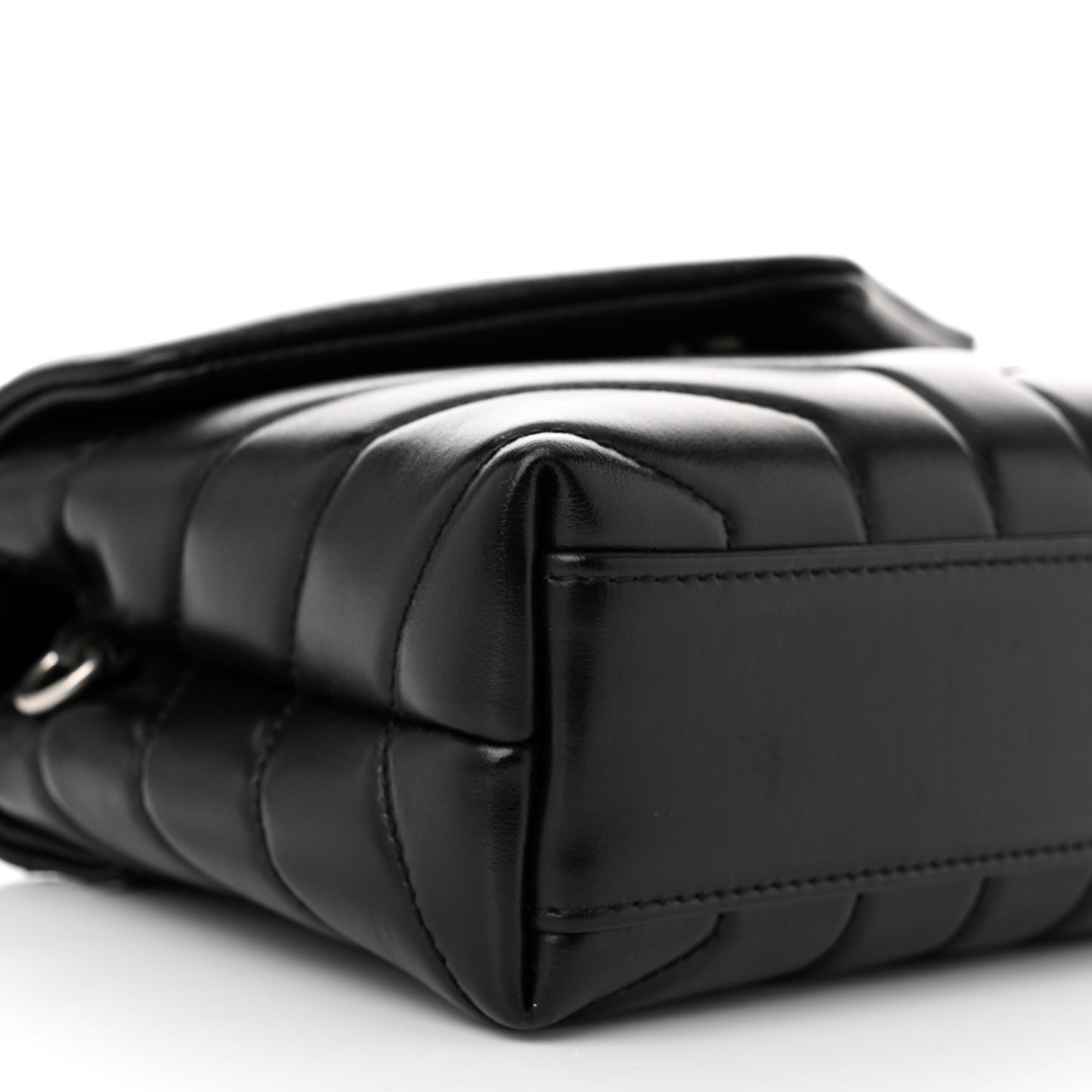 Calfskin Y Quilted Monogram Toy Loulou Crossbody Bag Black