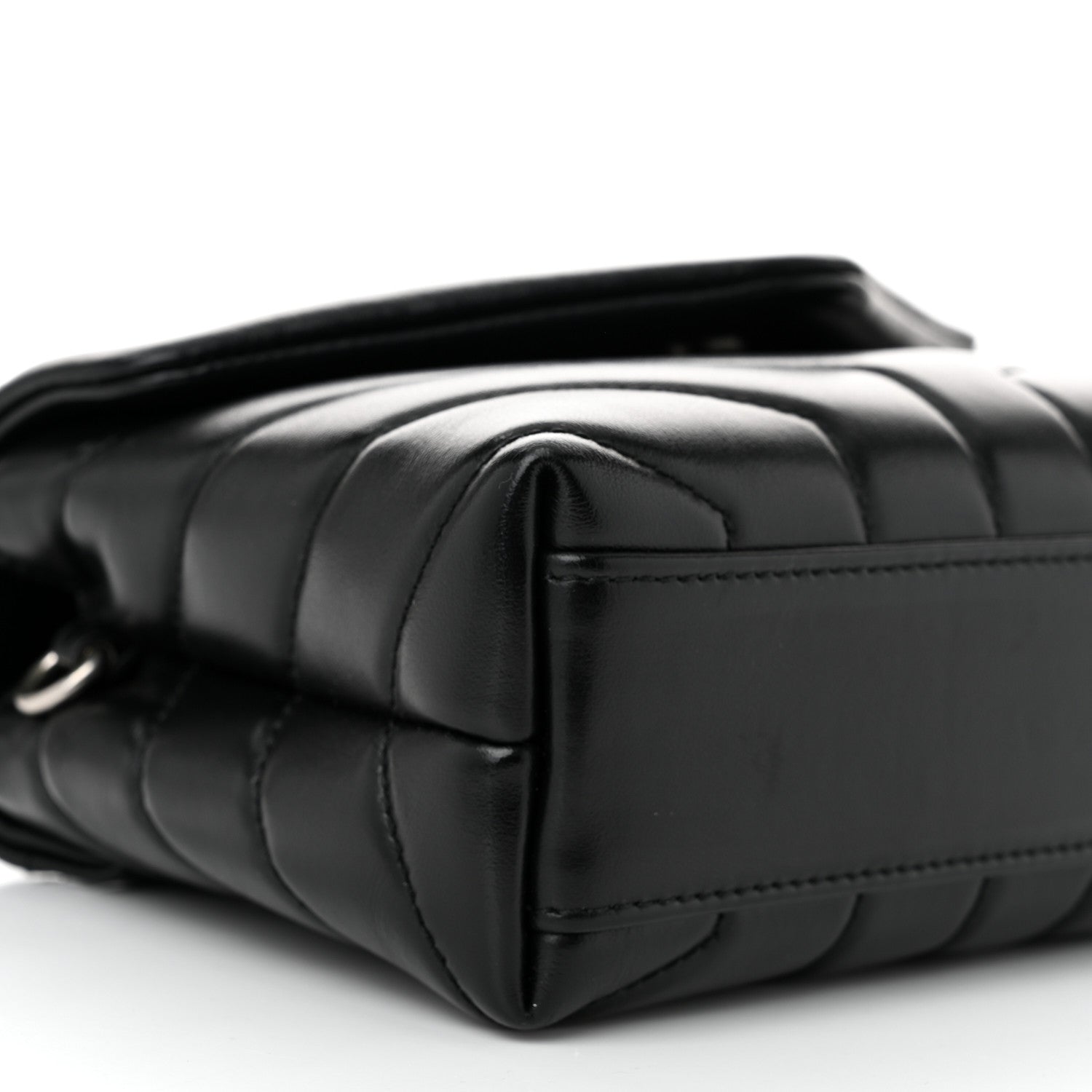 Saint Laurent Calfskin Y Quilted Monogram Toy Loulou Crossbody Bag Black 9 of 10