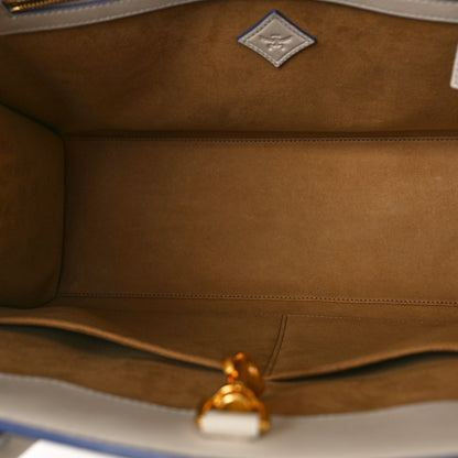 MCM Calfskin Gradation Monogram Large Munchen Tote Blue 5 of 9