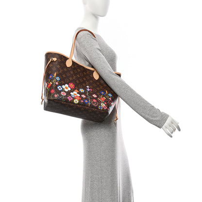 Louis Vuitton LV X TM Monogram Flowers Neverfull MM 2 of 10