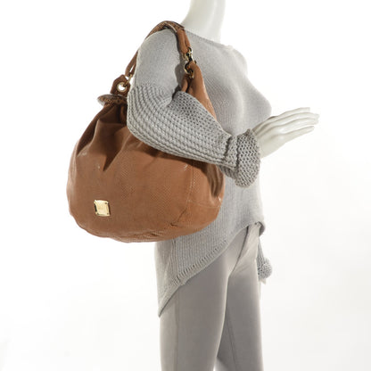 Jimmy Choo Snakeskin Embossed Sky Hobo 2 of 7