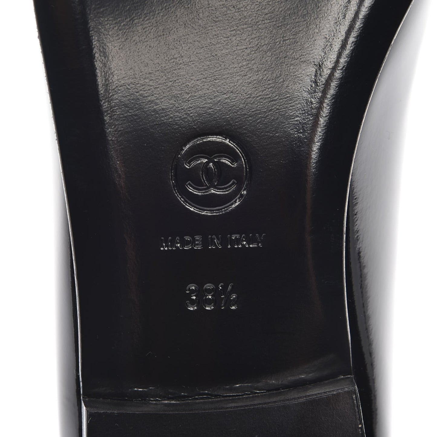 Patent CC Cap Toe Ballerina Flats 38.5 Black