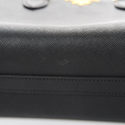 Prada Saffiano Soft Calfskin Zippered Tote Black 12 of 13