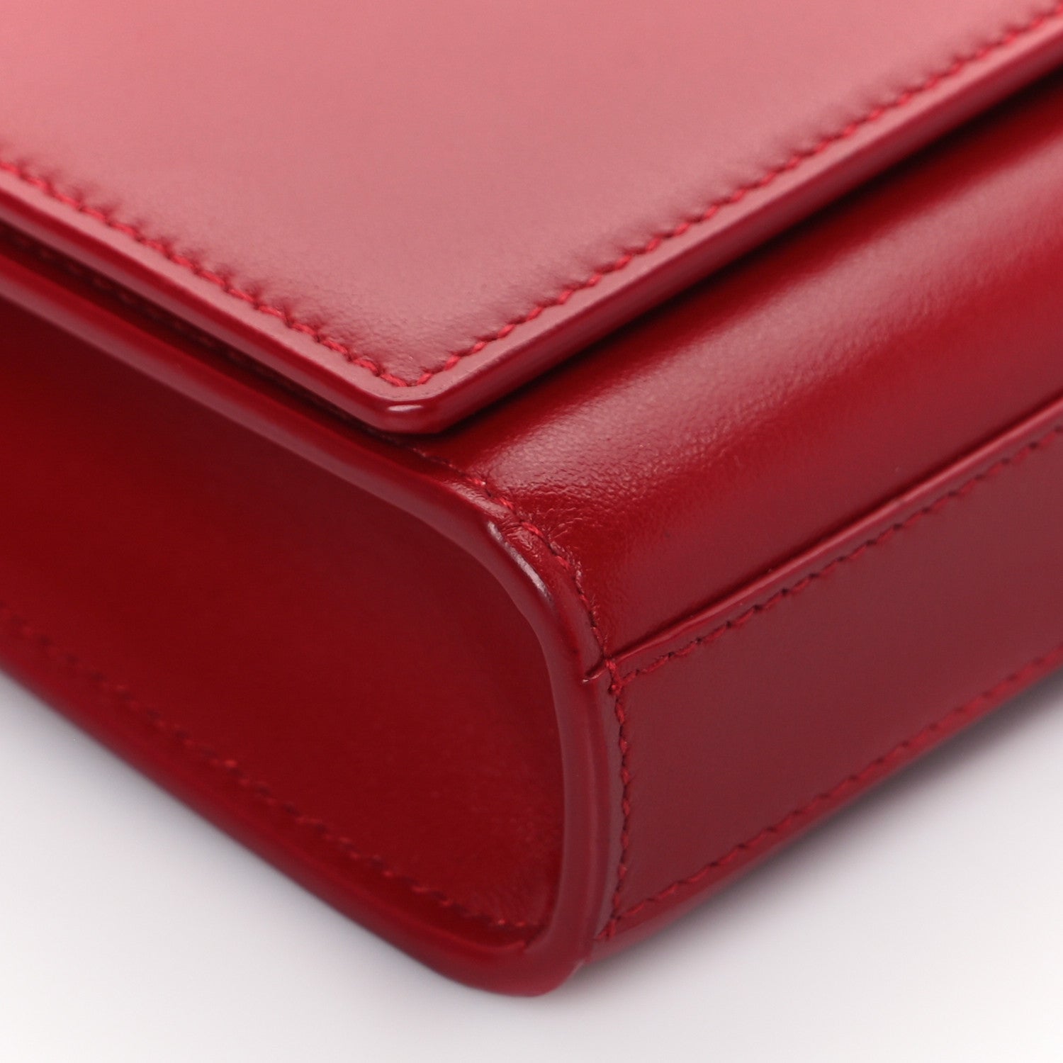 Saint Laurent Smooth Calfskin Monogram Kate Belt Bag Red 8 of 9