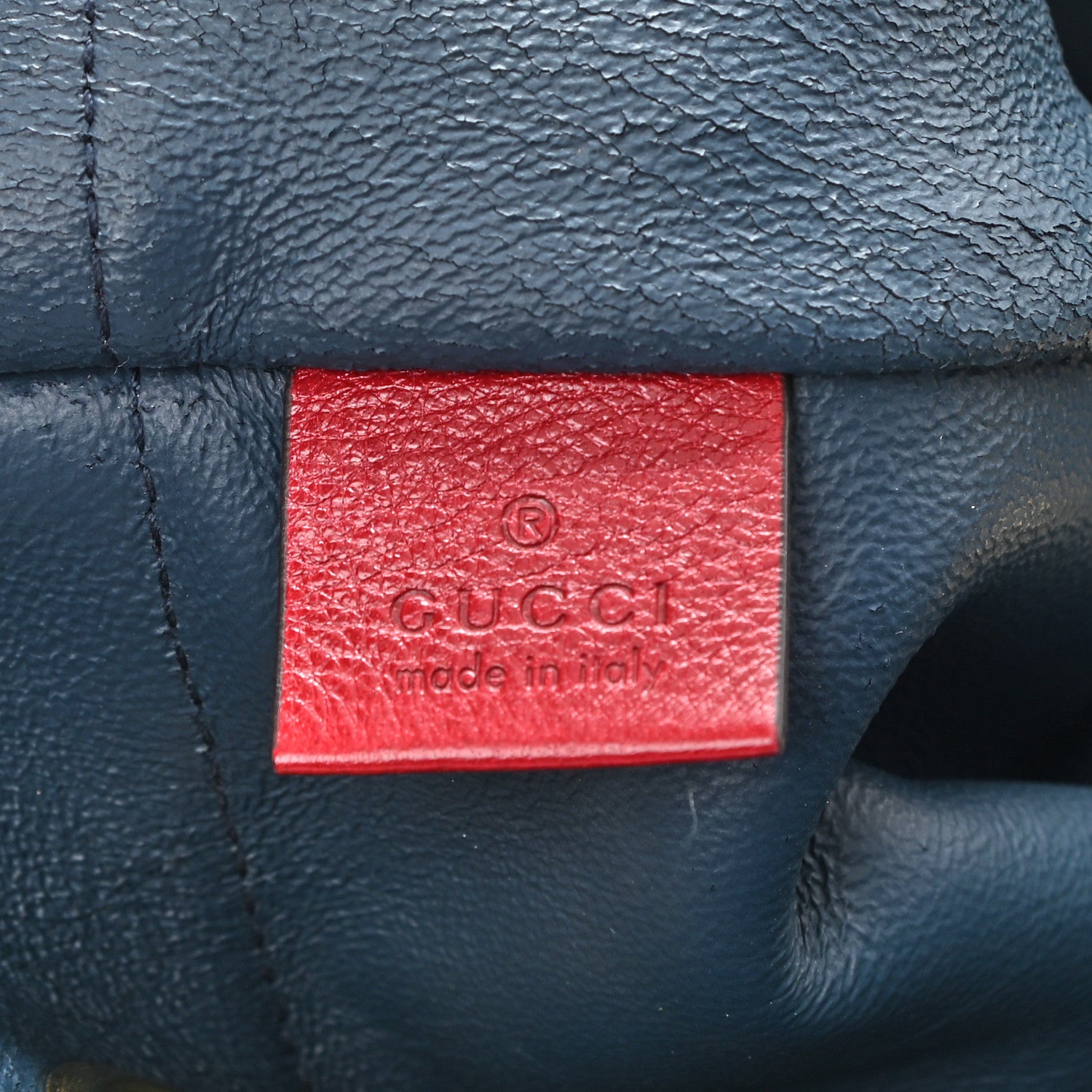 Gucci Suede Calfskin Large Rajah Chain Tote New Blue Romantic Cherry 6 of 8