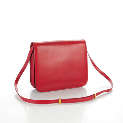 Celine Smooth Calfskin Large Classic Box Flap Bag Red 3 of 13
