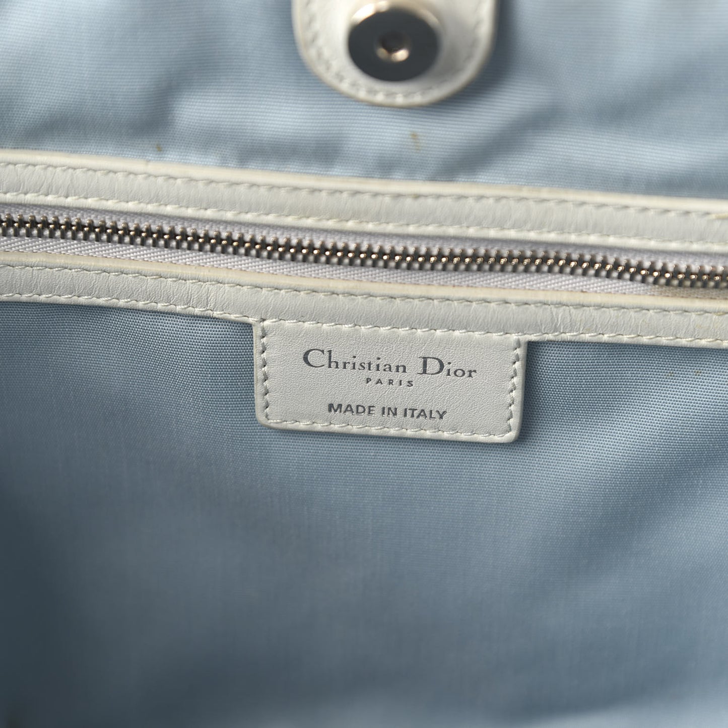 Coated Canvas Cannage Medium Panarea Tote Celeste