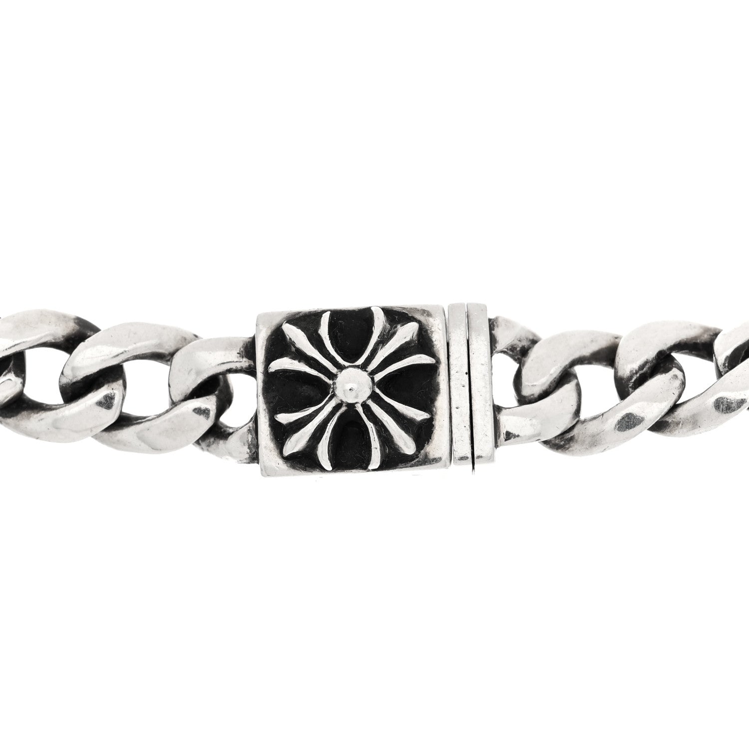Chrome Hearts Sterling Silver Cross Graduating Chain Necklace 5 of 5