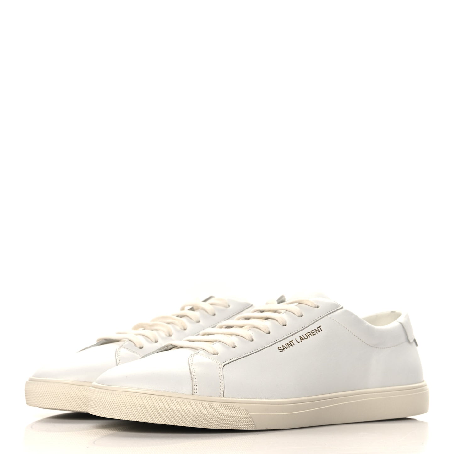 Calfskin Mens Andy Low Top Sneakers 45 Mystic White