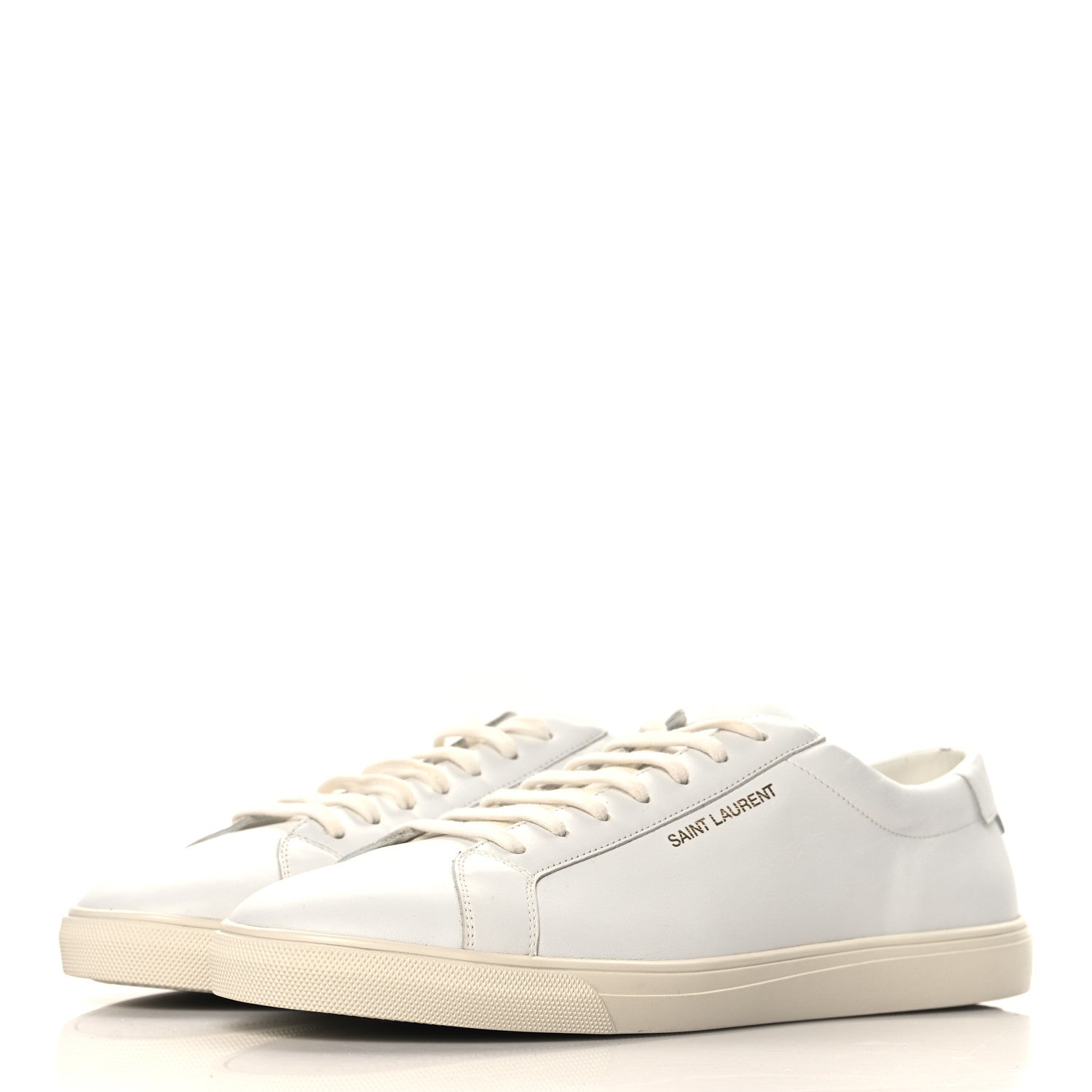 Saint Laurent Calfskin Mens Andy Low Top Sneakers 45 Mystic White 4 of 9